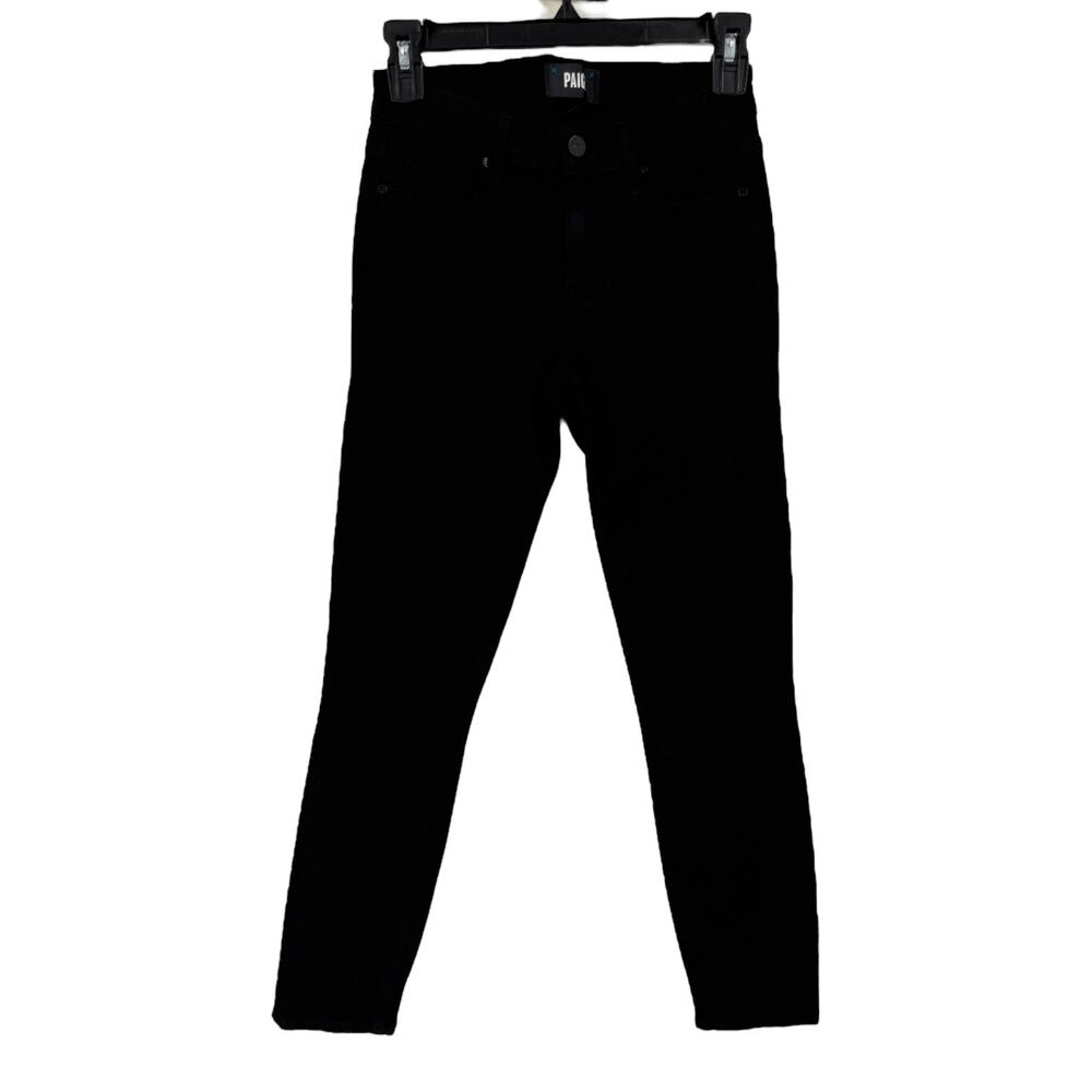 Paige low rise black skinny jeans size 24